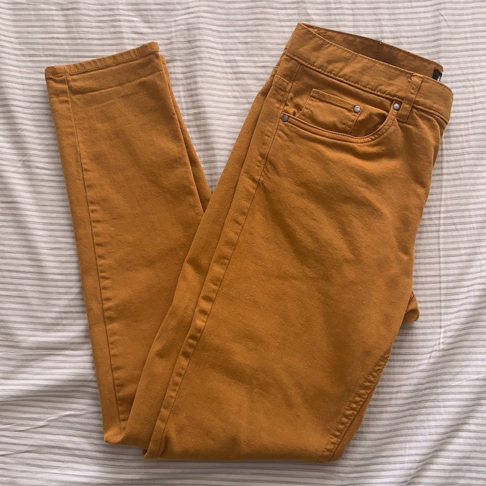 H&M Skinny Fit Denim Pants in Mustard